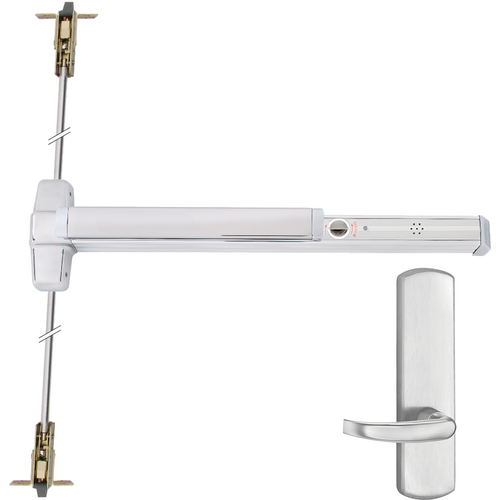 Von Duprin RX-9947L-DT-626-36-LHR-17-ALK ALK Alarmed Mortise Cylinder Exit Device, Heavy Duty, Grade 1, Satin Chrome