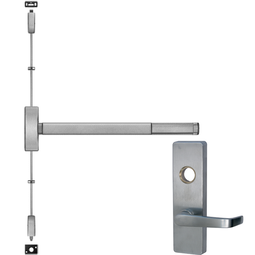 PHI 2203-4903A-RHR-630-48 SVR Surface Vertical Rod Exit Device, Nightlatch Lever, Right Hand, 48in, Grade 1