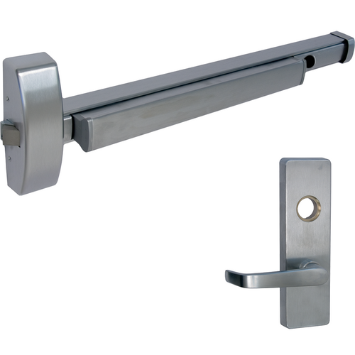 PHI 2108-ALK-V4908A-LHR-630-36 Alarmed Rim Exit Device, Key Lock/Unlock, Vandal Resistant, Left Hand, 36in