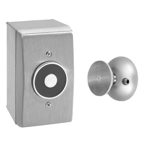 ABH 2300 SurfAC, Standard Armaturee Wall Mount Electromagnetic Door Holder Tri-Voltage to be wired either 12V DC, 24V AC, Standard Armature/DC, or 120V AC, Standard Armature, Saatin Aluminum