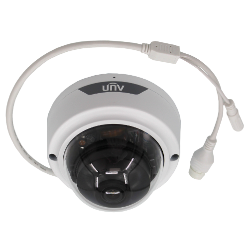 UniView IPC324SR-ADF28KM-H 4MP HD Vandal-Resistant 2.8mm IR Fixed Dome Network Camera White W/Microphone