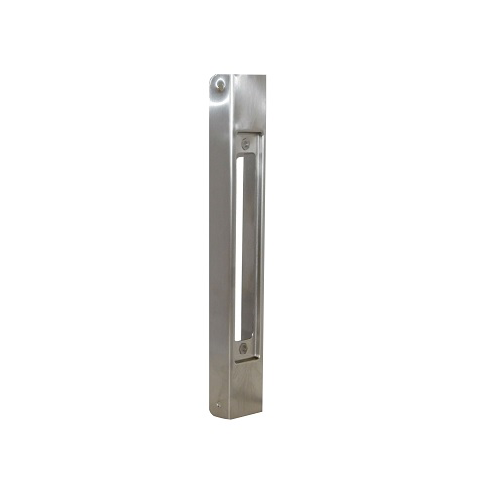 Don-Jo 504-S-FE Flat Front Mortise Lock Door Wrap, Stainless Steel, 8in x 1-1/4in, 5in x 12in H