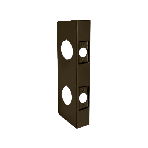 Don-Jo 256-10B-CW Double Hole Door Wrap 2-3/8in Backset, Oil Rubbed Bronze, 4in x 12in
