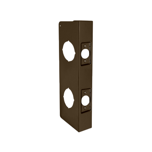 Don-Jo 256-BZ-CW Double Hole Door Wrap, 2-3/8in Backset, 1-3/4in Door, Bronze Finish