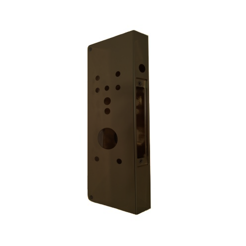 Don-Jo 504AD-10B-CW Schlage AD Series Door Wrap, 2-3/4in Backset, Dark Bronze, Indent Latch Prep
