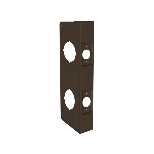 Don-Jo 942-BZ-CW Double Door Wrap 2-3/8 Backset, 4in W x 9in H, Indent Latch Prep, Bronze
