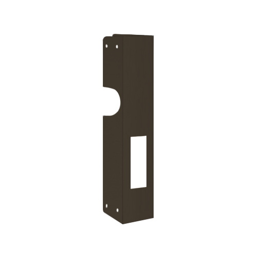 Don-Jo ADR-2-DU Aluminum Door Reinforcer for Adams Rite Deadbolts, 1-3/4in Door, Dark Bronze