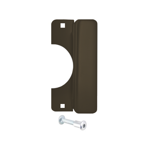 Don-Jo LELP-208-EBF-DU Electric Strike Latch Protector for Aluminum Doors, 8in x 3.5in, Dark Bronze