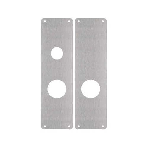 Don-Jo RP-9080-630 Single Cylinder Schlage L Series Remodeler Plate, 12in x 3.5in, Stainless Steel
