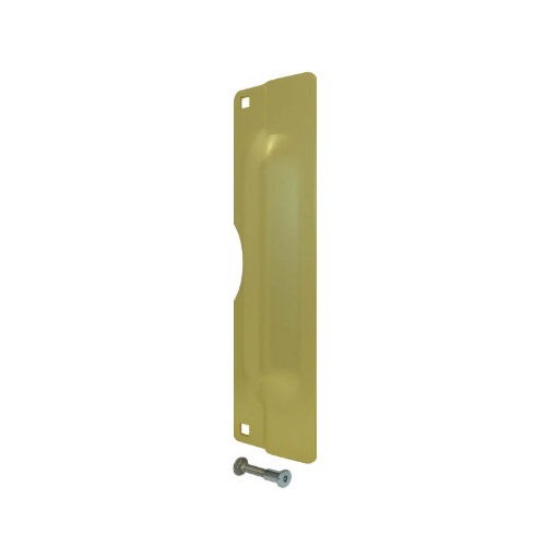 Don-Jo LP-207-EBF-BP Latch Protector for Locks, 7in x 2-3/4in, Bright Brass Plated, EBF Fasteners