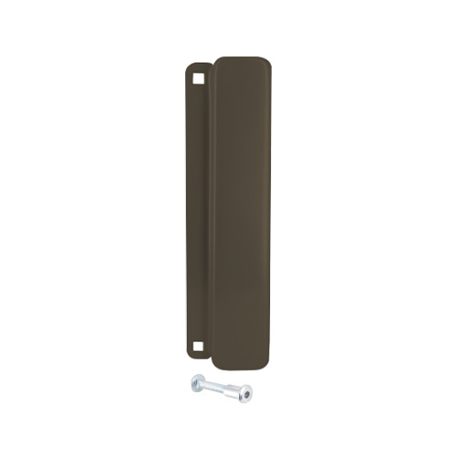 Don-Jo MELP-210-EBF-DU Electric Strike Latch Protector for Outswinging Doors, 10in x 2-5/8in, Dark Bronze
