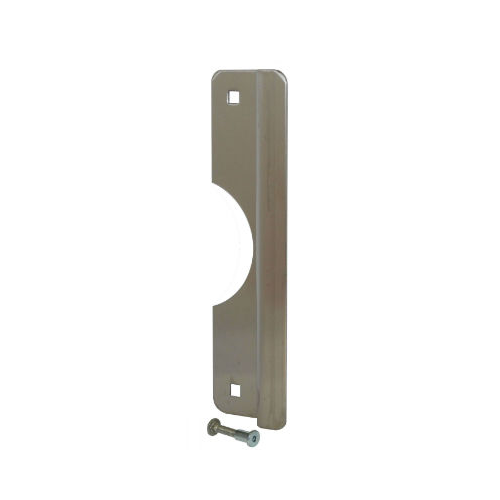 Don-Jo OSLP-210-EBF-SL Latch Protector for Outswing Doors, 10in x 2-5/8in, SL Silver Coated