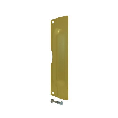 Don-Jo PLP-211-EBF-BP Pin Latch Protector for Locks, 11in x 3in, Bright Brass Plated, EBF Fasteners