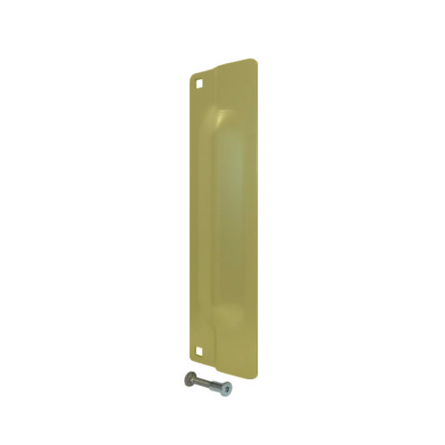 Don-Jo PMLP-211-EBF-BP Pin Latch Protector for Mortise Lock, 11in x 3in, Bright Brass