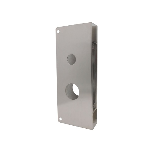 Don-Jo 8255-LH-S-CW Sargent Mortise Lock Wrap, Single Cylinder, LH, 2-3/4in Backset, Stainless Steel