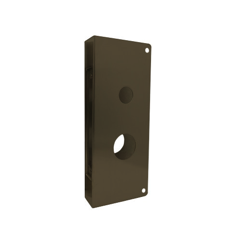 Don-Jo 8255-RHR-BZ-CW Sargent Mortise Lock Wrap, Single Cylinder, RHR Left, 2-3/4in Backset, Bronze