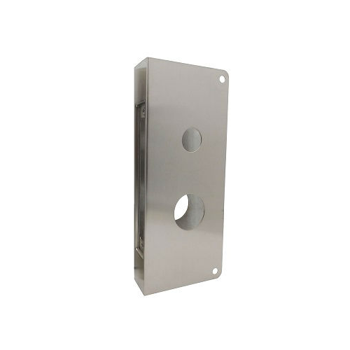 Don-Jo 9050-RH-S-CW Schlage L Series Door Wrap, Single Cylinder, RH, 2-3/4in Backset, Stainless Steel