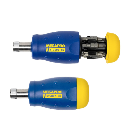 Megapro 131STUBBY 13in1 MegaPro Stubby Driver - Blue/Yellow NAS Bitload