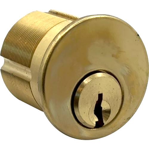 GMS M114-SAX-3-AT2 Mortise Cylinder 1-1/4in 6-Pin Sargent LA-LD, Adams Rite/Yale, Bright Brass
