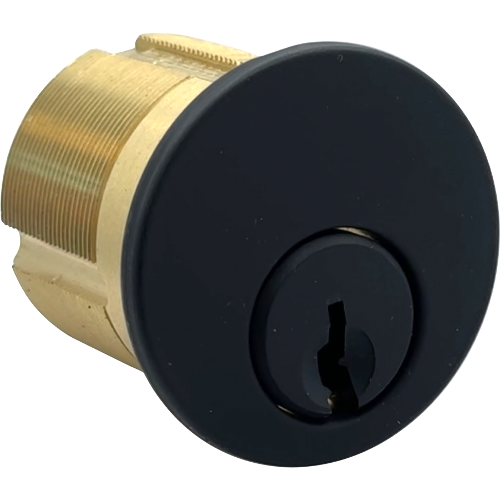 GMS M114-SX-19-ATA2 Mortise Cylinder 1-1/4in 5-Pin Schlage C-K, Adams Rite/Yale, Matte Black