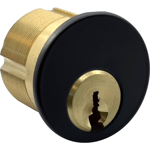 GMS M118-ASV-19-AT-NK-6 Mortise Cylinder 1-1/8in 6-Pin ASSA V10, 622/US19 Matte Black
