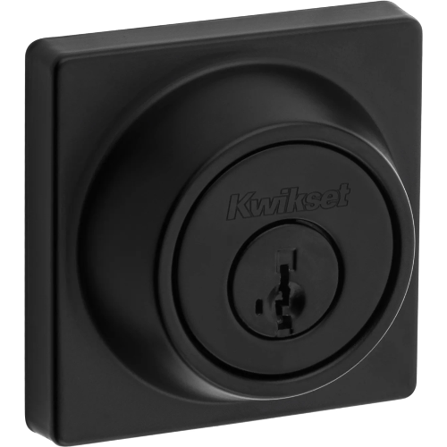 Kwikset 660-SQT514-6AL/STRKP-SMT-K3 KW1 SmartKey Single Cylinder Deadbolt, Keyed Alike, Grade 3, Matte Black