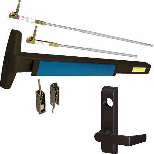 Von Duprin 3347A-L-710-36 RHR-06 KIT - Narrow Stile CVR Vertical Rod Exit Device, 360L-06 Lever Trim, Dark Bronze