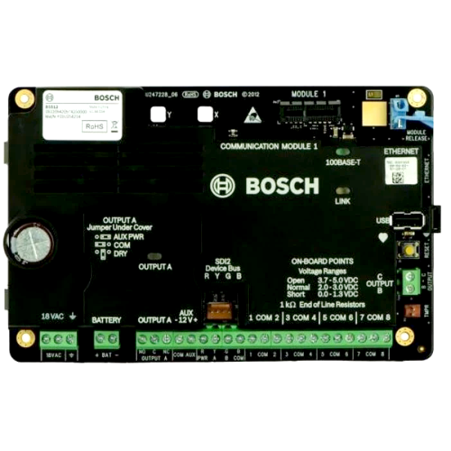 Bosch B4512-C 28-Point Intrusion Fire Control Panel with Transformer Medium Enclosure