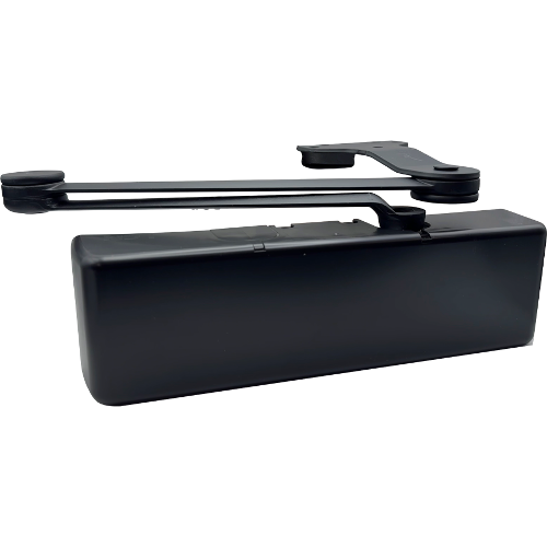 LCN 4040XPSCUSHMTBLK Super Smoothee Heavy Duty Adjustable Door Closer, Matte Black Finish