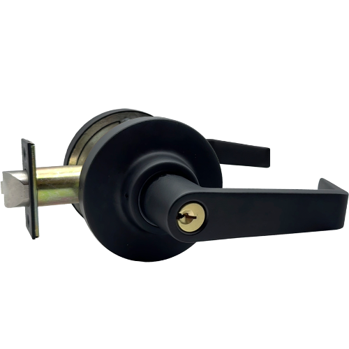 Marks Hardware 195S/19 Marks C Keyway Classroom Lever Lockset, 6 Pin, Grade 1, Flat Black