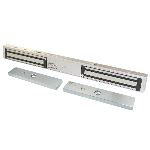 Alarm Controls 600DLB 28 600lbs Double Magnetic Lock with Bond Sensor LED Indicator, Satin Aluminum