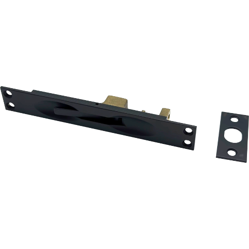 Rockwood 557 BSP Manual Flush Bolt for Wood Doors, Fire Rated 1.5 Hours, Black Suede Finish