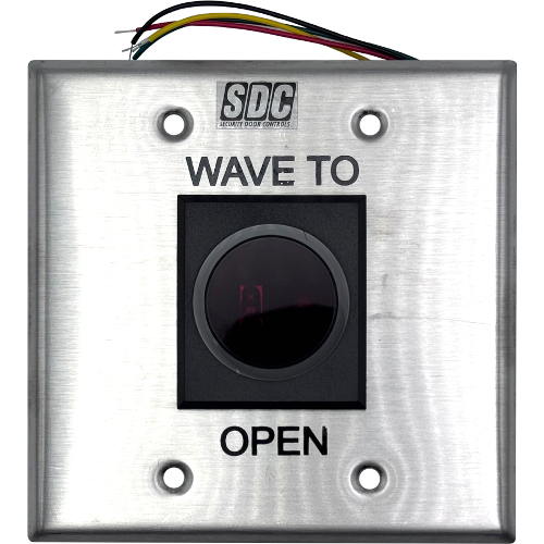 Security Door Controls 474D-U Touchless Wave to Open Button, Adjustable 2in-7in, Active IR Sensor, Stainless Steel