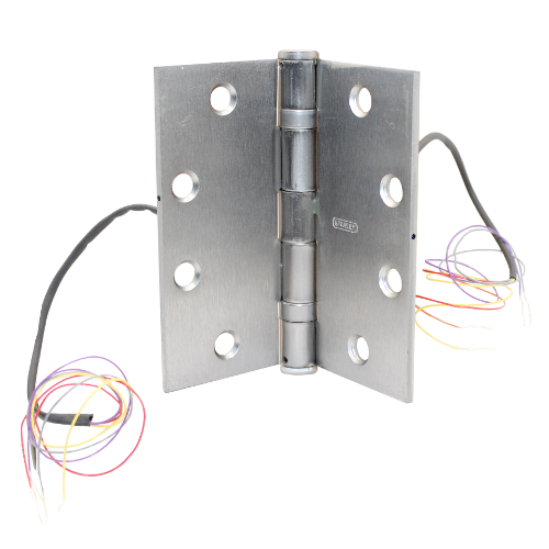 Architectural Control FBB179 4.5X4.5 26D 1104 Electric Hinge, 5 Knuckle, 4 Wire, Concealed, Standard Weight, Satin Chrome