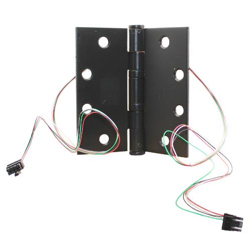 Architectural Control TA2714 4.5X4.5 BSP 1104 Electric Hinge, 5 Knuckle, Concealed 4 Wire, Standard Weight, Black Suede Coat