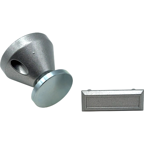 Security Door Controls EHSBA-A Catch Plate Assembly for Door Holder, Chrome Powder Coat