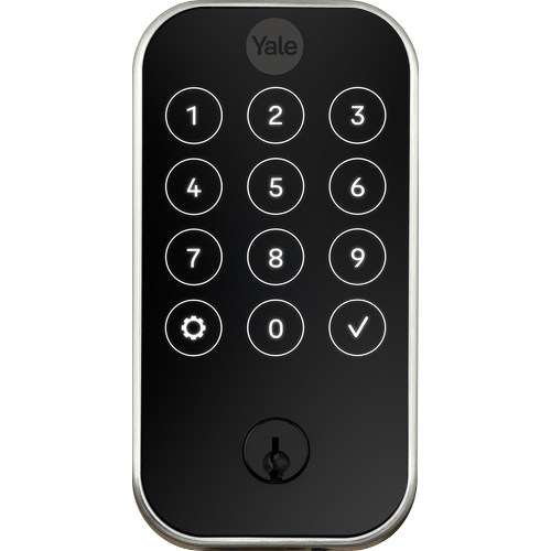 Yale YRD624 WF1 619 SCKD Yale Pro 2 Touchscreen Deadbolt Lock with Wi-Fi Bluetooth, Satin Nickel