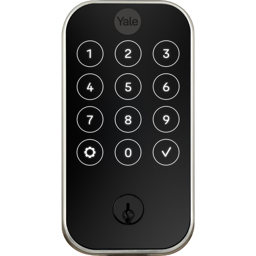Yale YRD624 ZW2 619 SCKD Yale Pro 2 Deadbolt Touchscreen Lock, Z-Wave 500, Satin Nickel