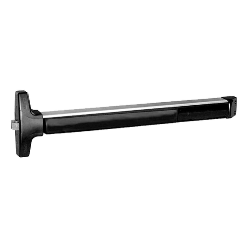 DAC 6004-B-48 Detex V40 Weather Resistant Rim Exit Bar, 48in, Hex Dogging, Black Aluminum