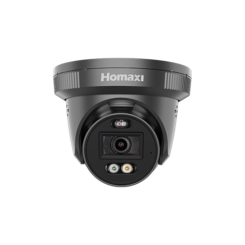 Homaxi IPC4TF2R5-AD-TMSCR(B) Entry Level 5MP Active Deterrence Turret (Black)