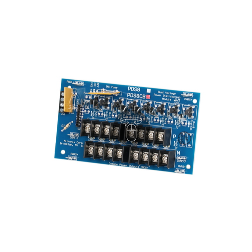 Altronix PDS8CB Dual Input Power Distribution Module, 2 Inputs to 8 Relay Outputs, Auto-Reset