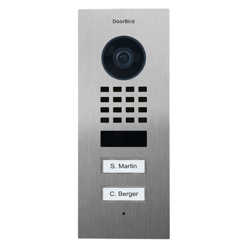 DoorBird D1102V-S-2VA Surface-Mount IP Video Station, 2 Call Buttons, Wi-Fi/LAN, 1080p, Night Vision