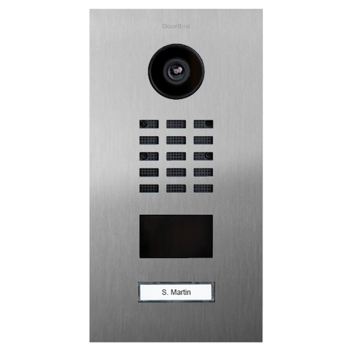 DoorBird D2101V-SM-2VA D2102V Surface-Mount IP Video Intercom with RFID, 2-Way Audio, Night Vision