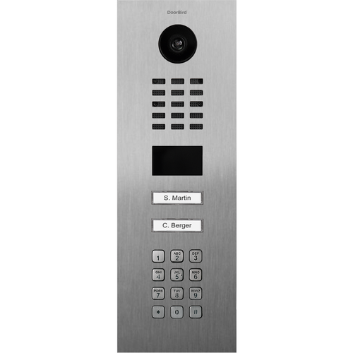 DoorBird D2102KV-SM-2VA D2102KV Surface-Mount IP Video Intercom with RFID, Keypad 2 Call Buttons