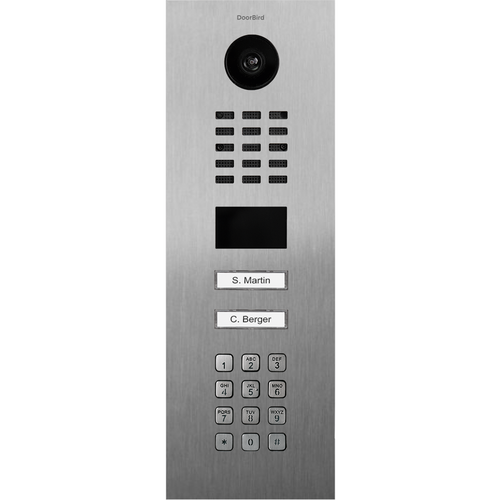 DoorBird D2102KV-FM-2VA D2102KV Flush-Mount IP Video Intercom with RFID, Keypad 2-Way Audio