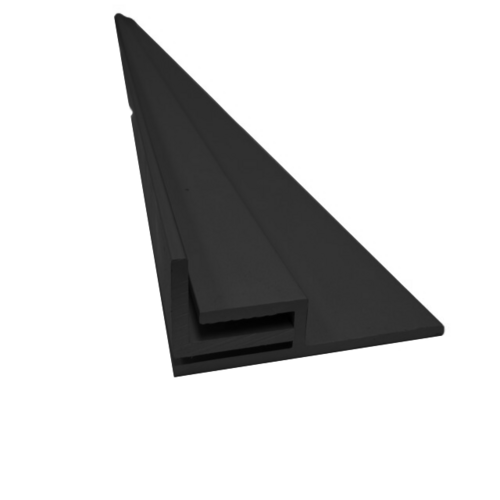 Pro-Lok ELP-37A3B Interlocking Inswing Latch Protector, 37in Long, Black Aluminum