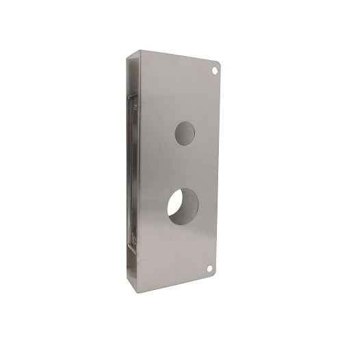Don-Jo 8205-RH-S-CW Sargent Mortise Lock Wrap, Single Cylinder, RH, 2-3/4in Backset, Stainless Steel
