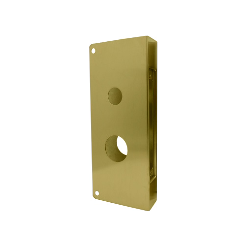 Don-Jo 9050-LH-PB-CW Schlage L Series Door Wrap, Single Cylinder, LH, Polished Brass, 2-3/4in Backset