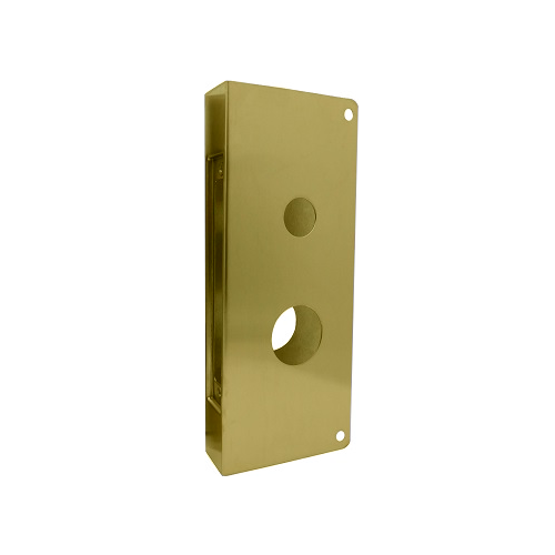 Don-Jo 9050-RH-PB-CW Schlage L Series Door Wrap, Single Cylinder, RH, 605 Polished Brass