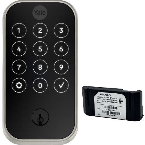 Yale YRD624 CB1 619 SCKD Yale Pro 2 Touchscreen Deadbolt with Connect Bridge, SC1 Key Override, Satin Nickel
